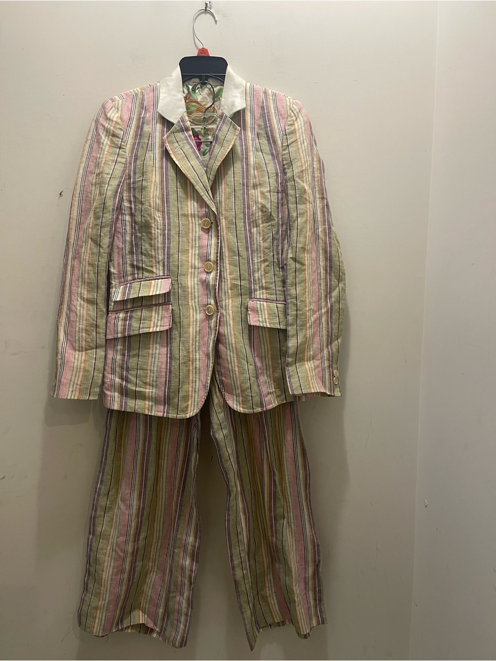 Etro Milano Linen Striped Pantsuit